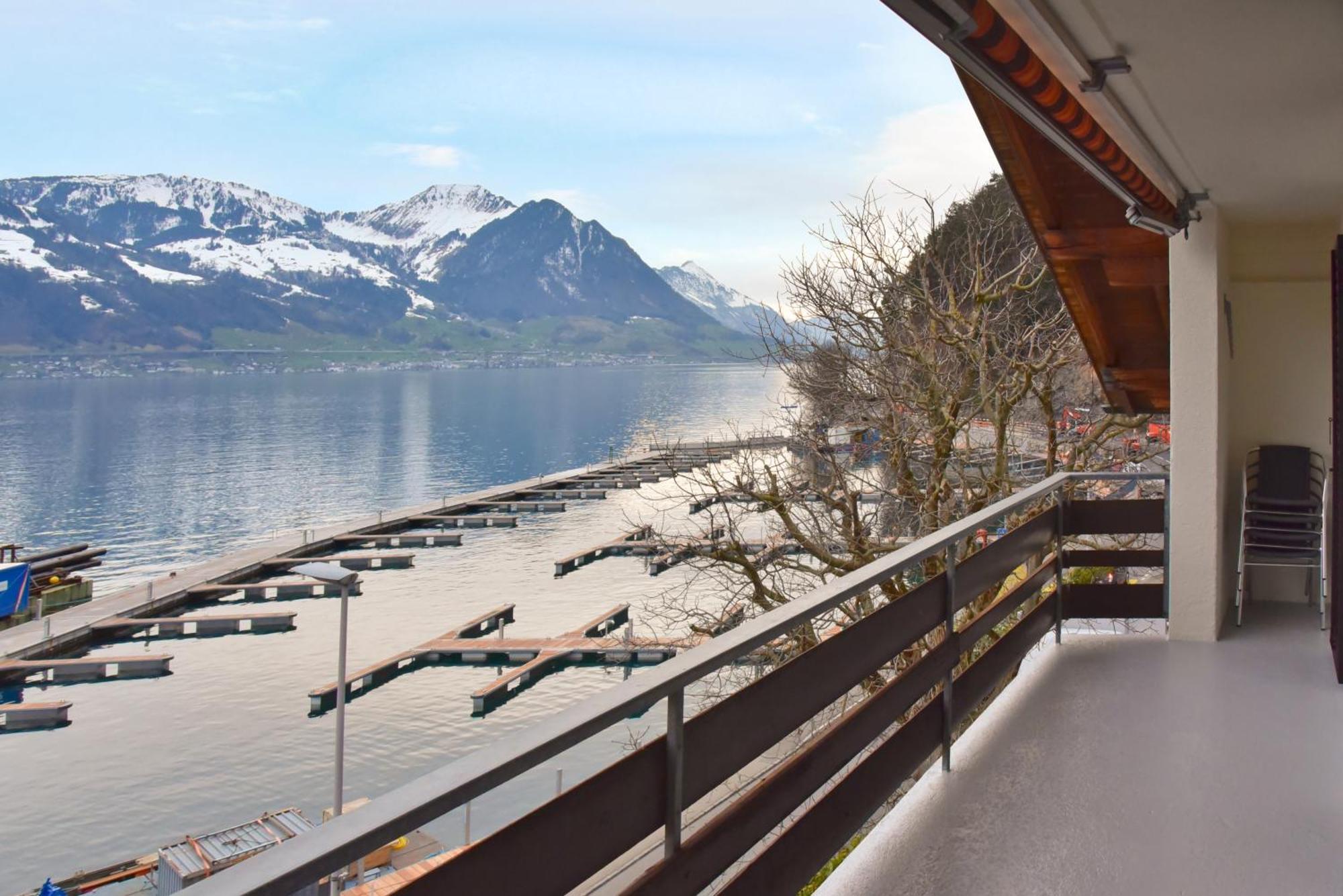Modern And Charming Apartment On The Shores Of Lake Lucerne Герсау Экстерьер фото